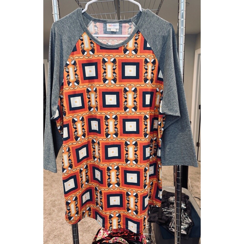 Disney LulaRoe Randy Donald Duck Half Sleeve Top Plus Size 3XL Shirt